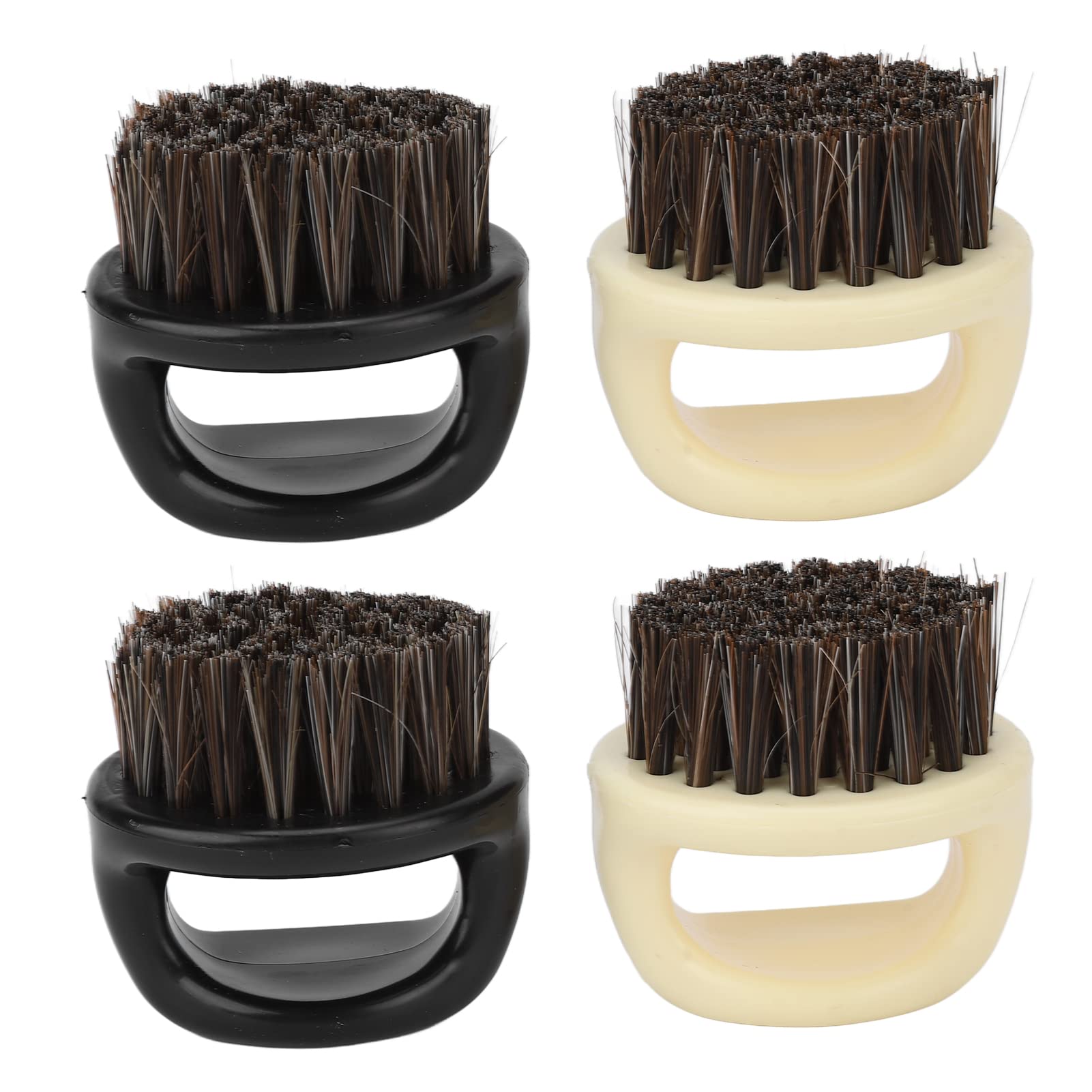 4pcs Men's Knuckle Beard Brush - Soft Bristles for Gentle Exfoliation & Styling, Round Handle for Easy Grip | Perfect for Salon Cleansing, Fast Lathering & Mustache Care | Ideal for Daily Grooming, Beard Maintenance & Styling at Home or On-The-Go