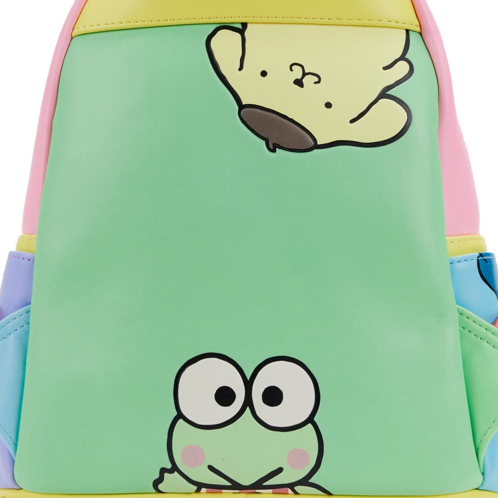 Loungefly Sanrio Hello Kitty and Friends Color Block Women's Crossbody Bag - Cute Cartoon Character Purse for Daily Use, Travel, and Cosplay