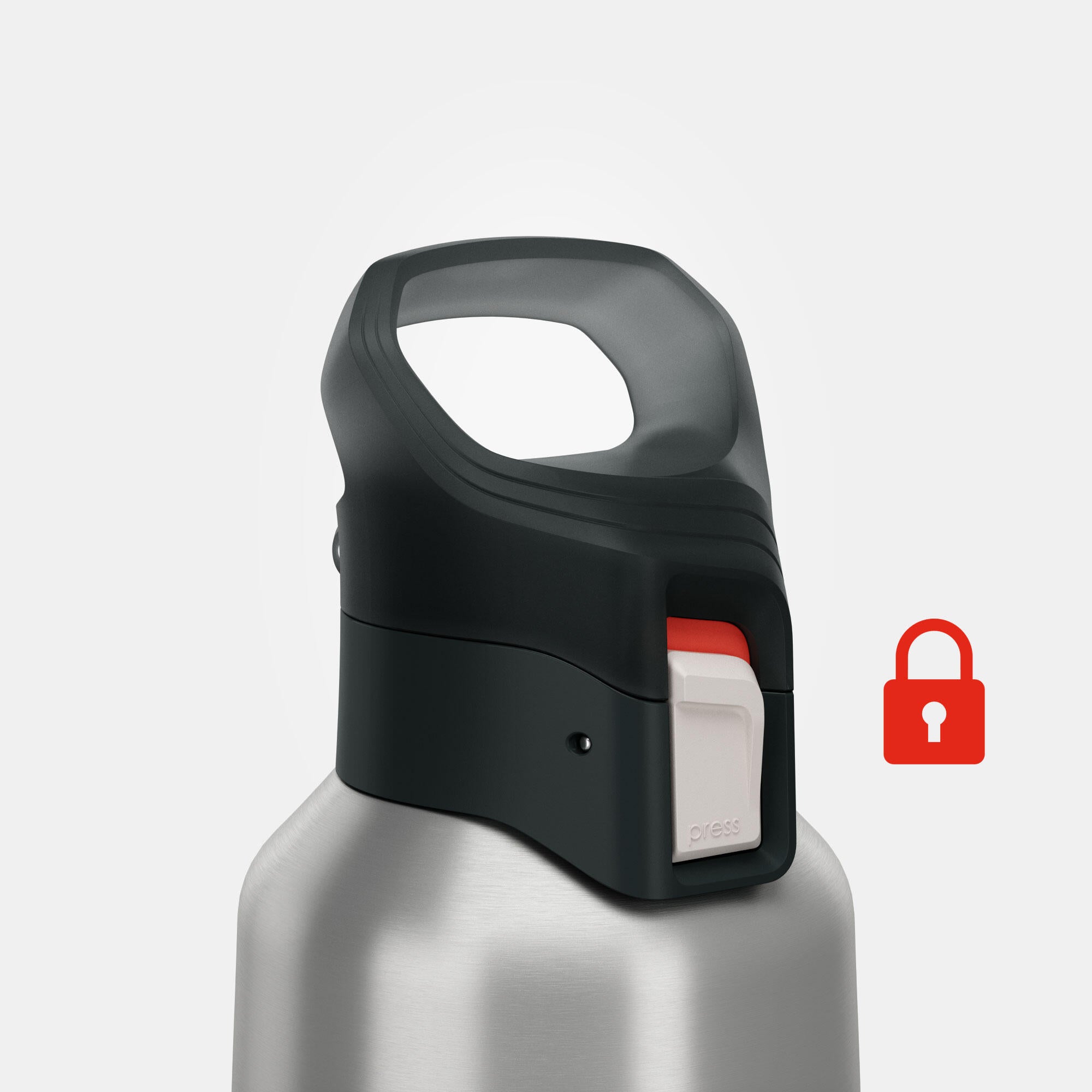 Quechua MH900 Double Wall Insulated 800ml Stainless Steel Water Bottle - Keeps Drinks Hot/Cold for Hours - Perfect for Hiking, Camping & Outdoor Adventures
