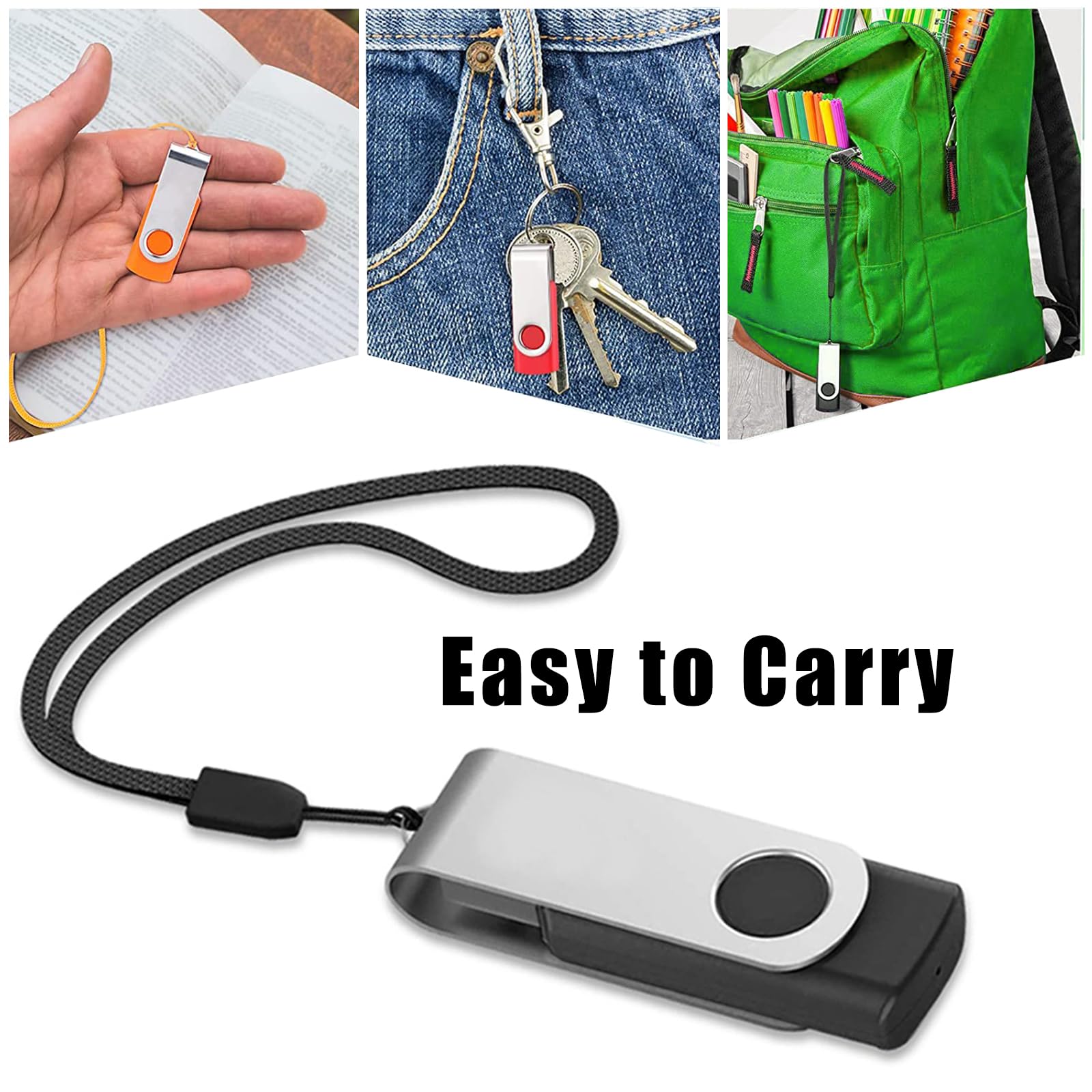 EASTBULL 8GB USB Flash Drive 20Pack - Bulk USB 2.0 Memory Sticks for Office & School