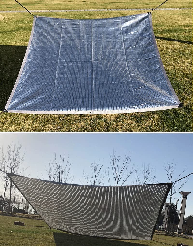 Premium Greenhouse Shading Net with Grommets - UV Resistant Sunblock Shade Cloth with Reinforced Edges - 2m x 10m Size for Roof, Balcony & Plant Protection - Ideal for Heat Insulation, Garden Shade & Outdoor Use