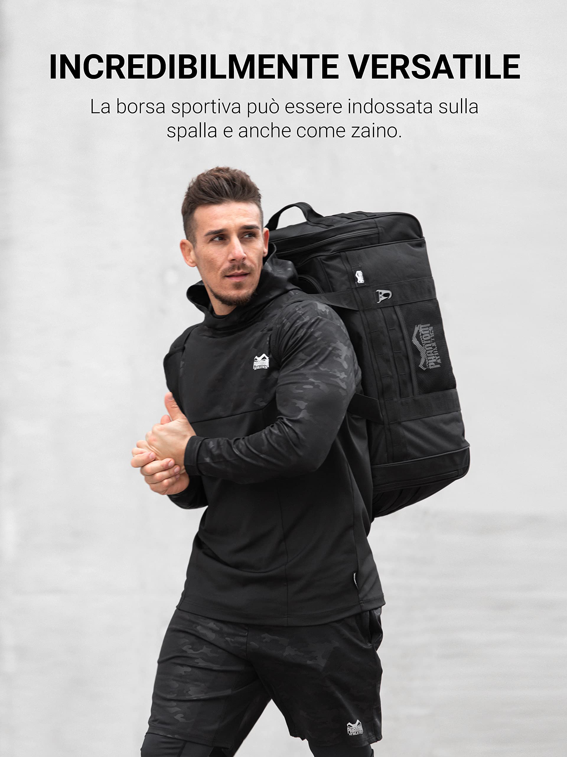 Phantom Tactical Sports Backpack | 70L Large Capacity Gym Bag for Fitness Training, Hiking & Travel | Durable Workout Backpack for Men & Women