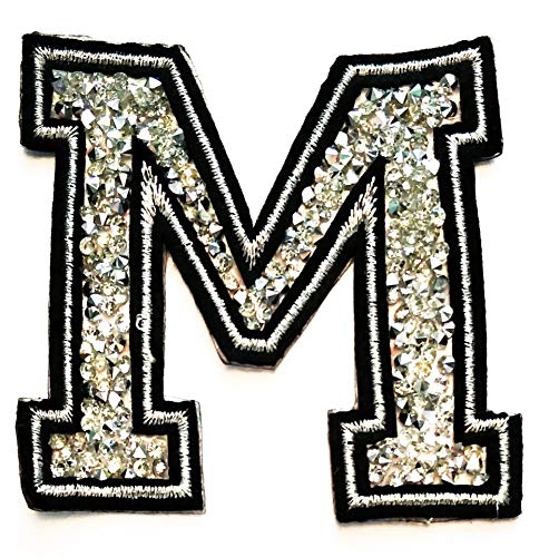 Silver Crystal Letter M