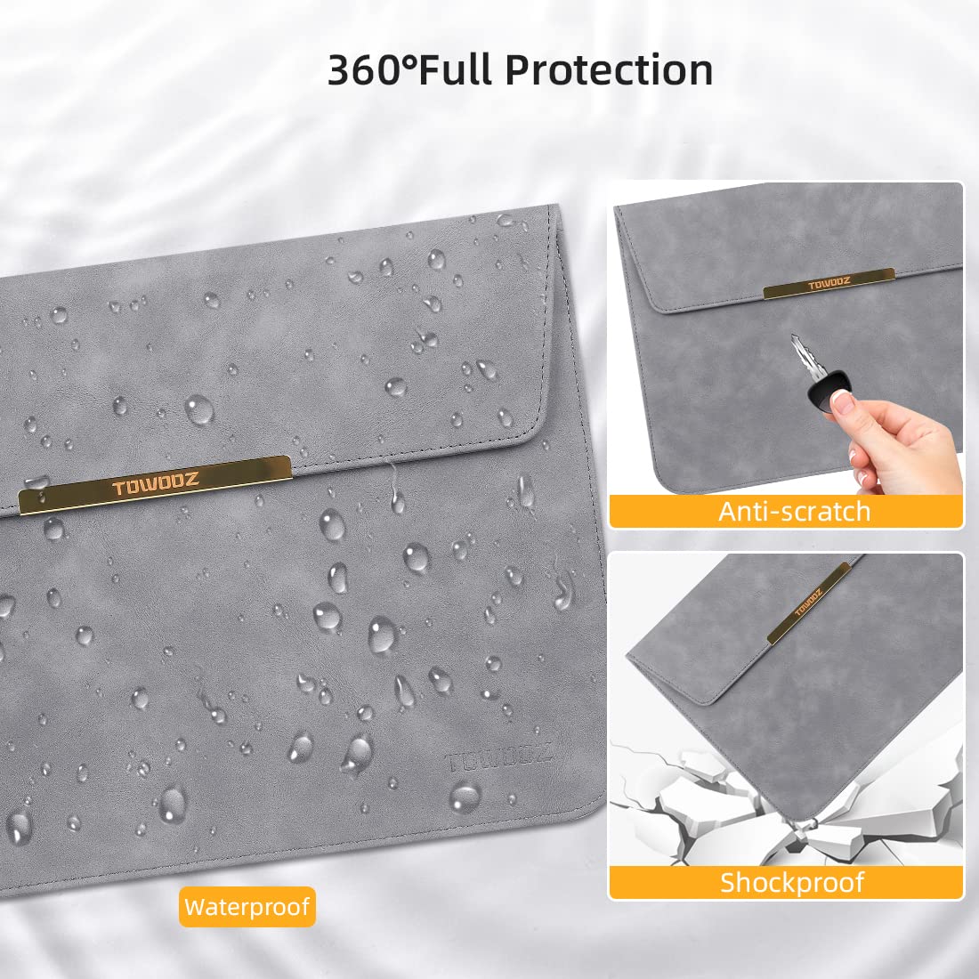 Premium 13 Inch MacBook Air Sleeve Case - Waterproof & Anti-Scratch Protective Cover Compatible with 2022 MacBook Pro M2, MacBook Air/Pro 13