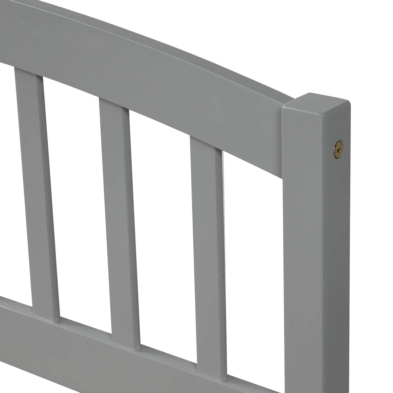 **Solid Wood Twin Size Platform Storage Bed Frame with Headboard & 2 Drawers - Gray - Space-Saving Bedroom Furniture for Small Rooms & Guest Rooms**
