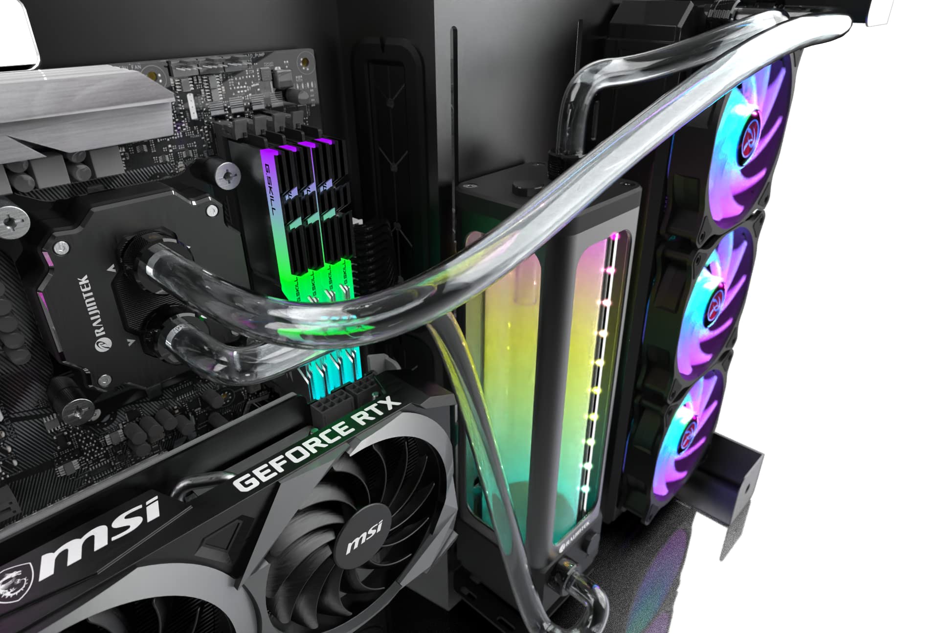 RAIJINTEK SCYLLA ELITE CA360 RGB CPU Liquid Cooling Kit - 360mm Radiator, DDC Pump, 3x PWM Fans, Soft Tube, Copper Fittings - High Performance PC Water Cooling for Gaming & Overclocking