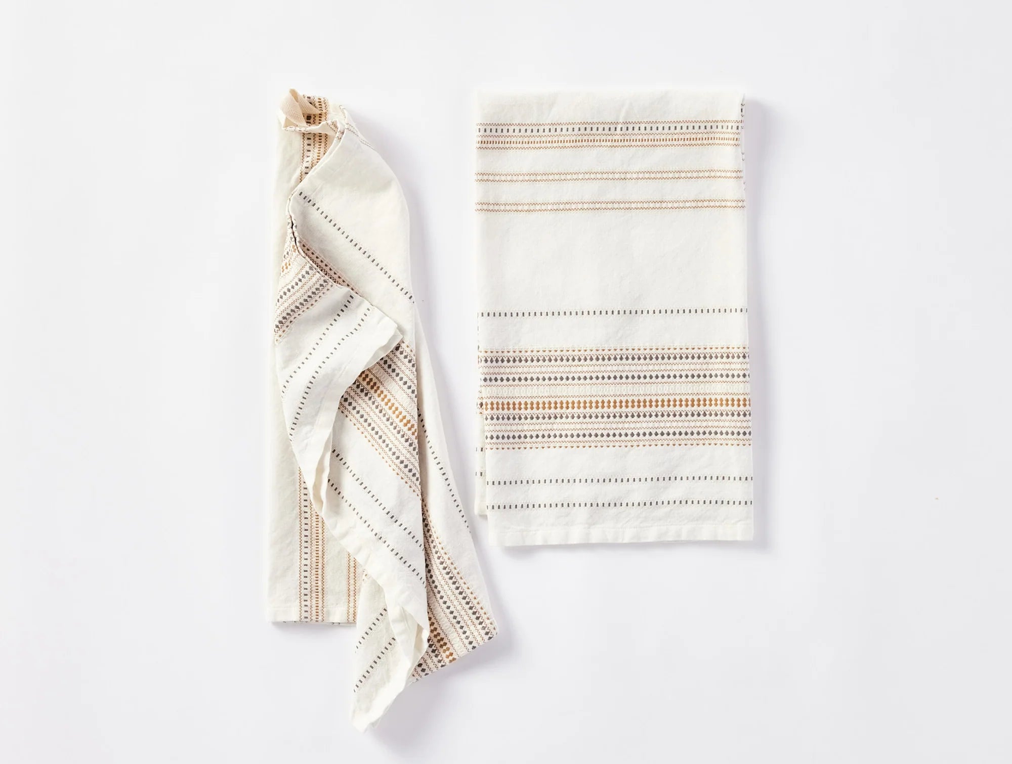 Organic Cotton Hand Towels Set of 2 - Soft & Absorbent Eco-Friendly Bath & Kitchen Towels for Bathroom, Spa, and Gym Use
