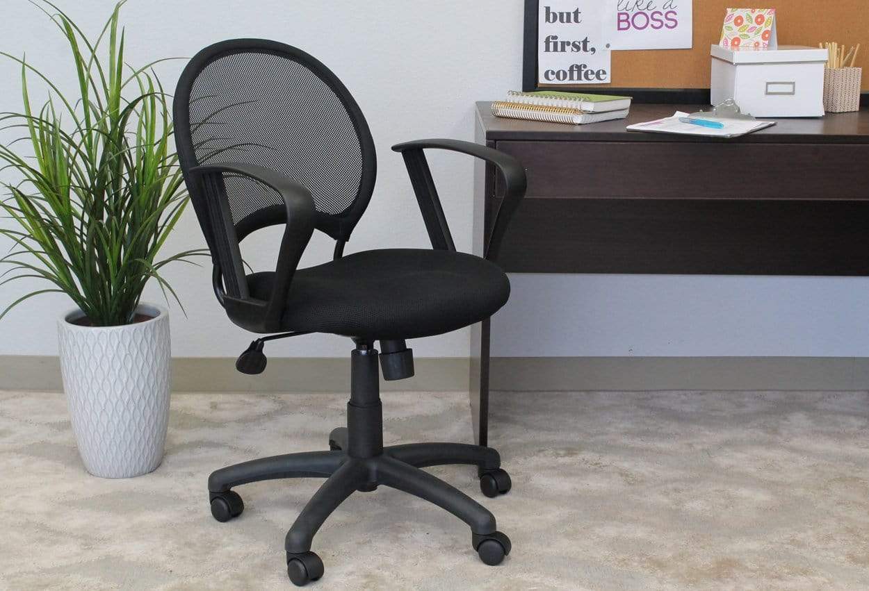 Ergonomic Boss Mesh Chair [B6215] - Breathable Office Chair with Lumbar Support for Home & Office Workspaces
