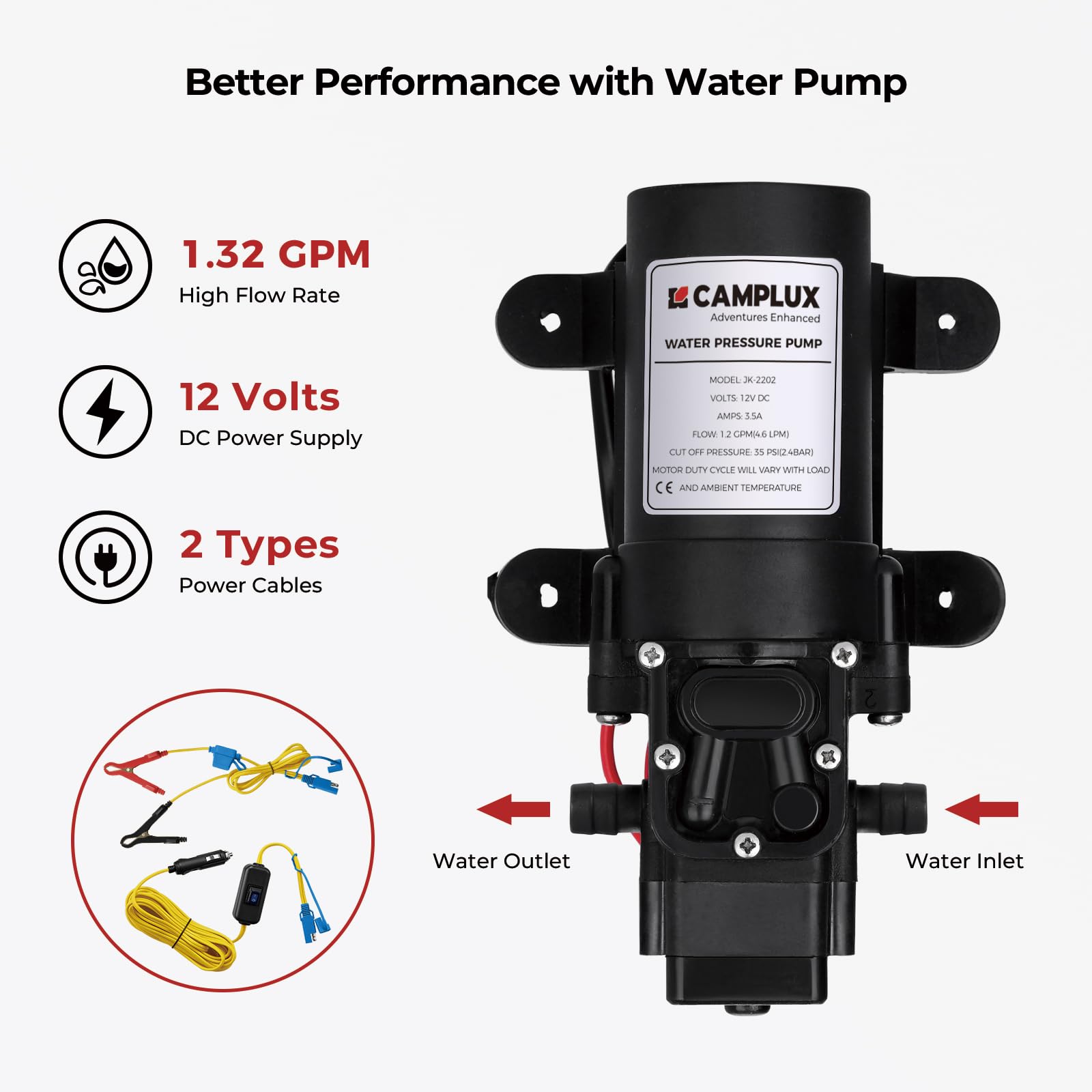 CAMPLUX 1.32 GPM Portable Outdoor Tankless Propane Water Heater - Instant Hot Shower for Camping, RV, Off-Grid Living - Includes Freestanding Stand & Carry Bag (AY132GMax, Gray) - Perfect for Backpacking, Hunting Trips and Emergency Preparedness