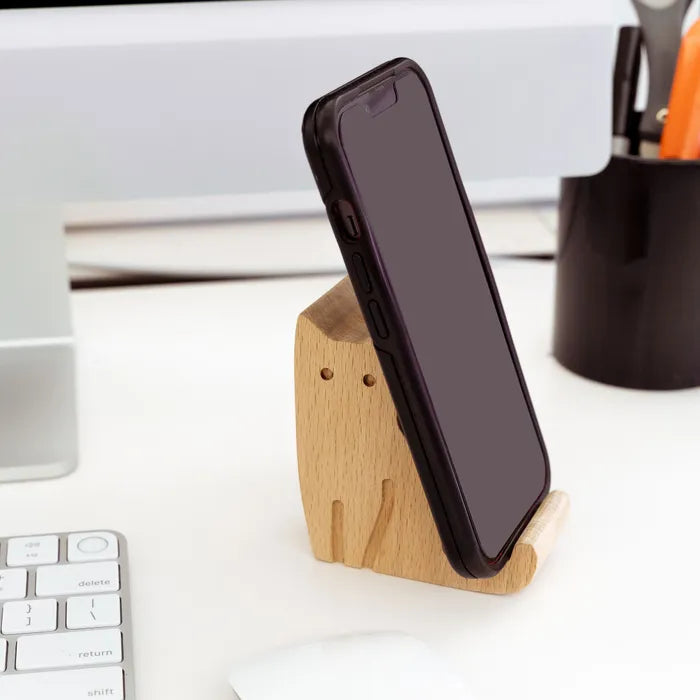 Durable Cat Beechwood Phone Case for iPhone & Samsung - Eco-Friendly Wooden Cover with Cute Cat Design - Perfect for Daily Use, Travel & Gifting