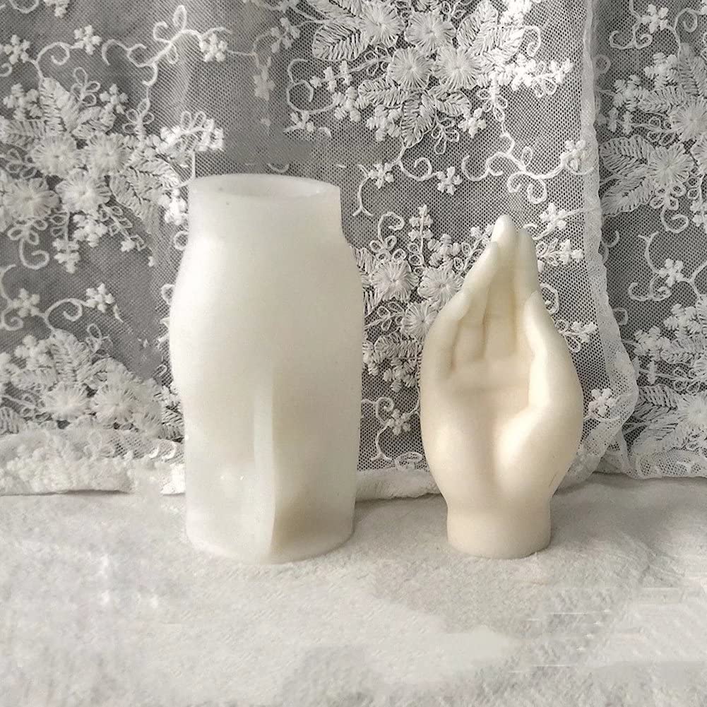 3D Hand Shaped Silicone Candle Molds - Guanyin Finger Resin Casting Molds for DIY Soap, Fondant, Plaster, Clay & Sculpture Crafts - Perfect for Home Decor, Wedding Centerpieces & Spiritual Gifts