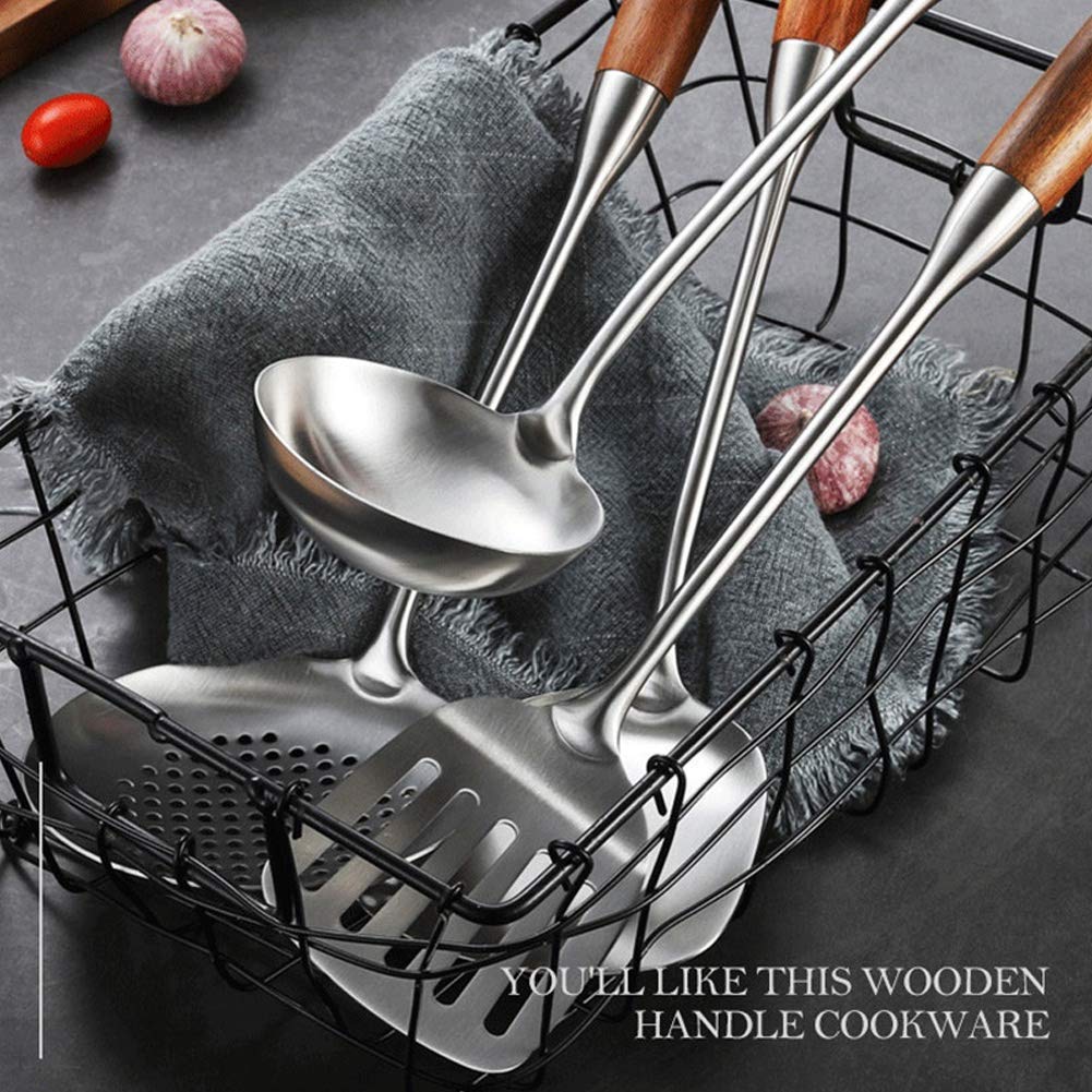 4-Piece Stainless Steel Cookware Set - 304 Rosewood Kitchen Utensils for Cooking, Baking & Serving - Perfect for Home Chefs & Gourmet Cooking