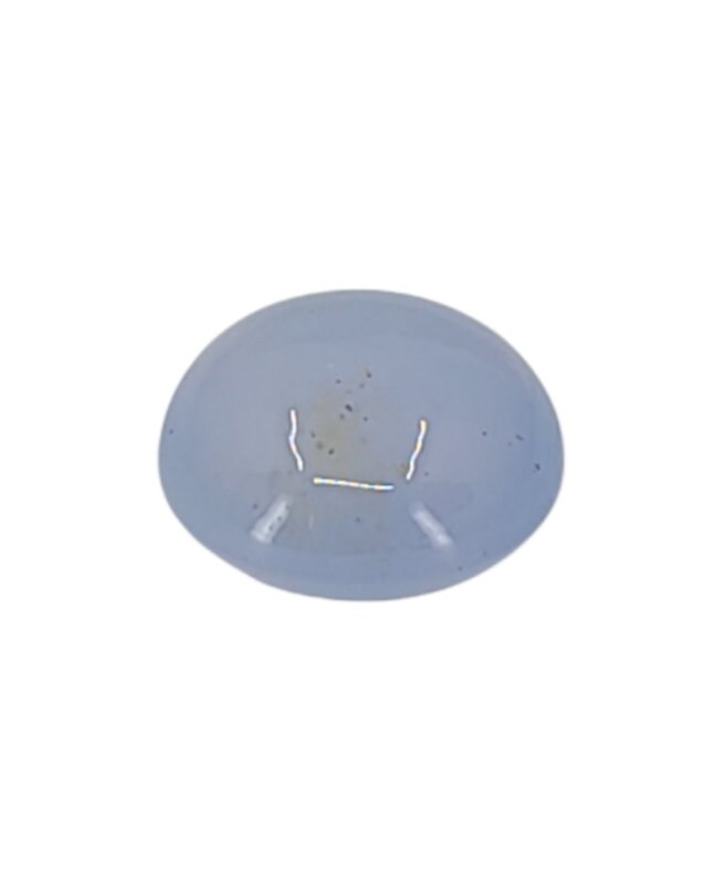 2.09ct Natural American Blue Chalcedony Round Cabochon - 8mm Premium Quality USA Mined Gemstone for Jewelry Making, Healing Crystals & Collection