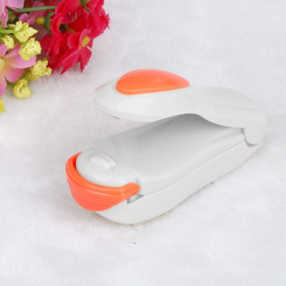Portable Mini Heat Sealing Machine for Food Storage | Handheld Bag Resealer for Candy, Pet Food & Plastic Bags | Compact Vacuum Sealer for Kitchen, Travel & Camping (Beige) | Perfect for Preserving Freshness in Snacks, Coffee, Nuts & Leftovers