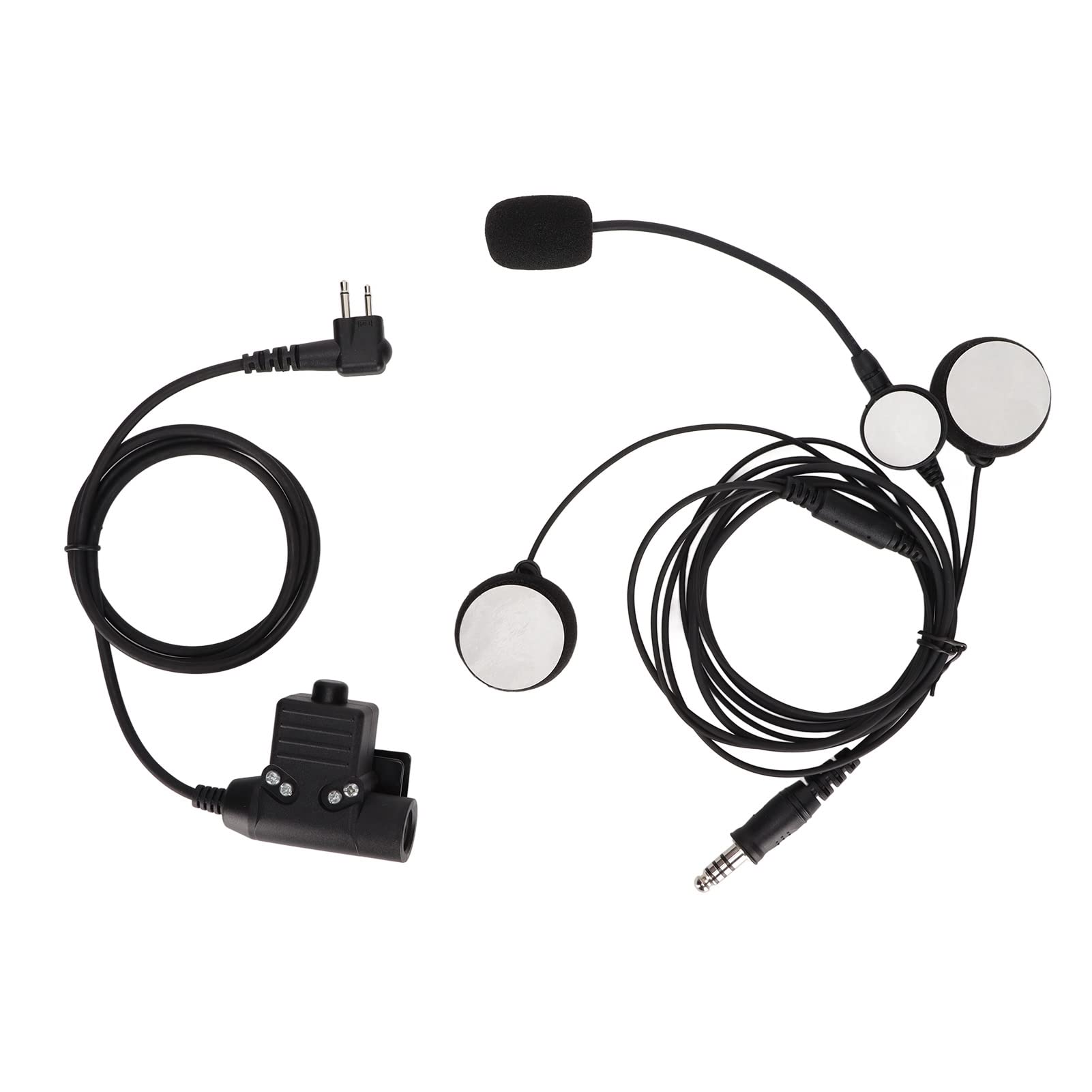 7.1mm Full Face Motorcycle Helmet Headset Kit with Noise Cancelling Earpiece Mic & U94 PTT - Compatible with Motorola GP88 GP300 GP3688 DEP450 - Ideal for Long Rides, Group Communication & Adventure Touring