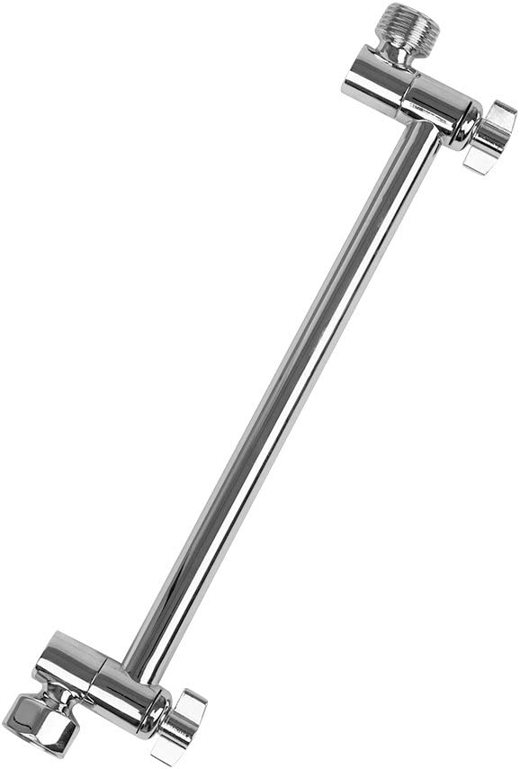 Lordear 11 Inch Adjustable Brass Rainfall Shower Head with Chrome Finish - Wall Mounted Shower Arm Extender for Luxurious Spa-Like Bathroom Experience