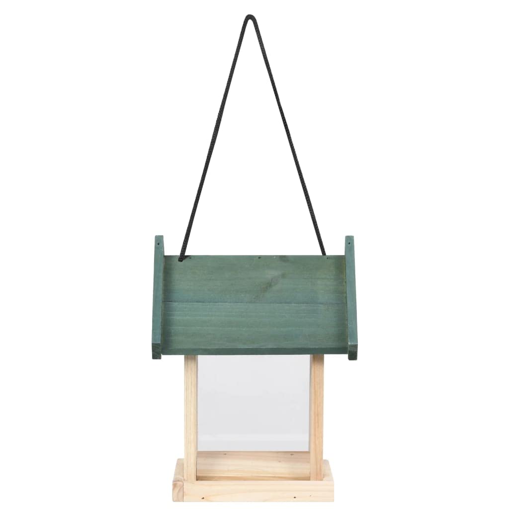4-Piece Wooden Bird Feeder Set with Stand - Weatherproof Fir Wood Garden Birdhouse for Outdoor Use - Attract Wild Birds to Your Backyard, Patio or Garden Decor