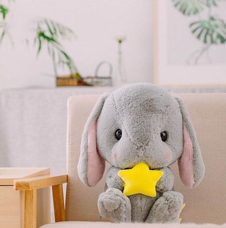 Soft Giant Furry Bunny Plush Toy with Floppy Ears - Perfect for Cuddling, Nursery Decor, and Easter Gifts
