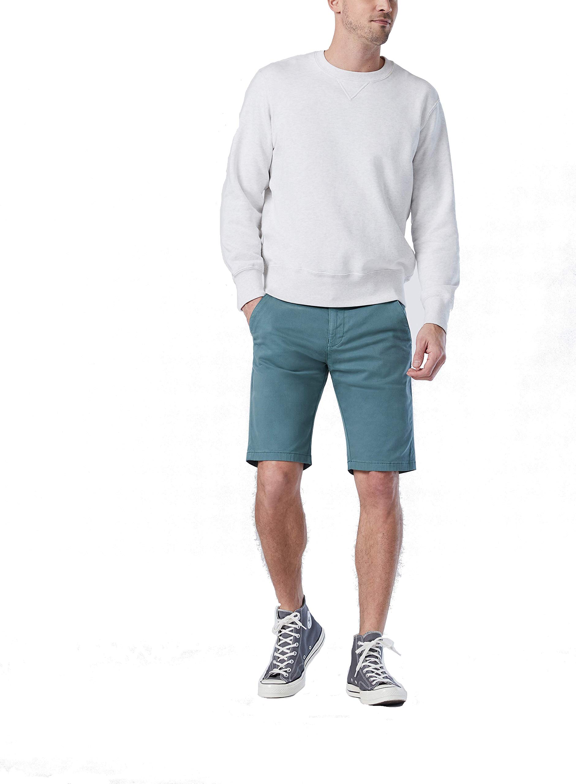 Mavi Men's Jacob Mid Rise Slim Twill Shorts - Comfortable Casual Stretch Shorts for Summer, Travel & Outdoor Activities | Lightweight & Breathable Fabric