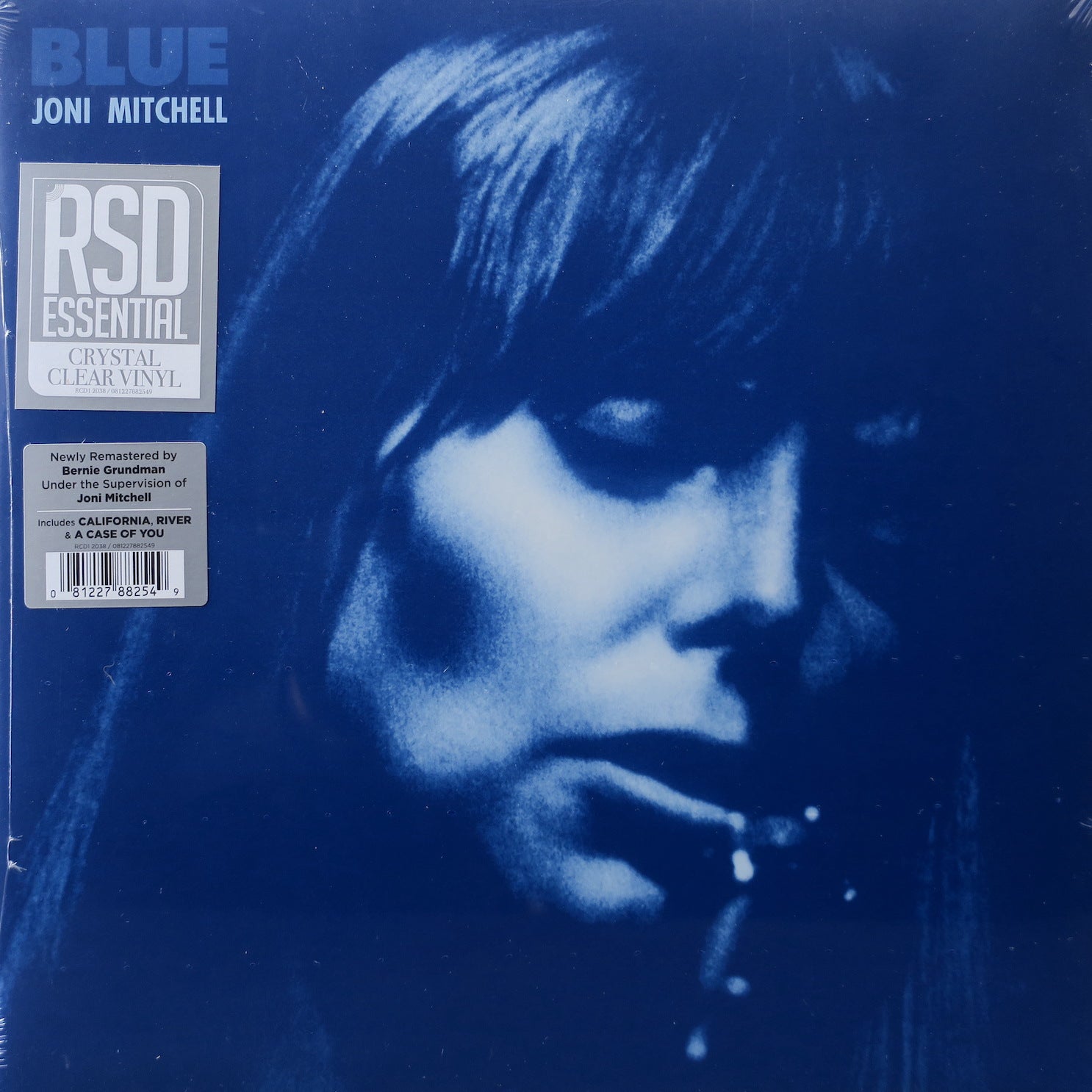 Joni Mitchell 'Blue' Remastered 180g Clear Vinyl LP (1971 Folk Rock Album) - Perfect for Audiophiles & Record Collectors, Home Listening & Vintage Music Enthusiasts