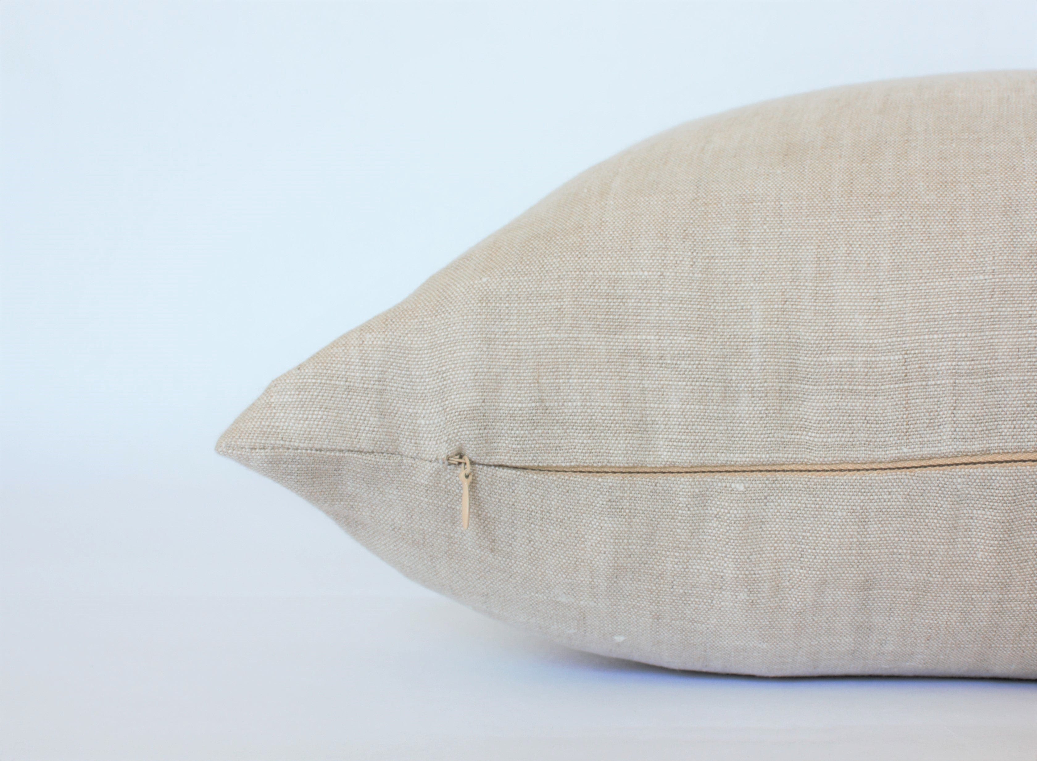 Organic Oatmeal Linen Pillow Cover - Breathable & Hypoallergenic Bedding for Home Decor, Sofa, Bedroom & Living Room - Eco-Friendly Natural Fiber Pillowcase for Comfort & Style