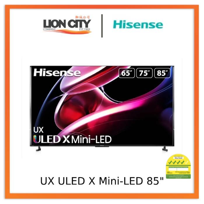 Hisense 85-Inch UX Mini LED ULED X Smart 4K TV with HDR | Android TV | Voice Control | for Living Room Home Theater & Gaming Entertainment