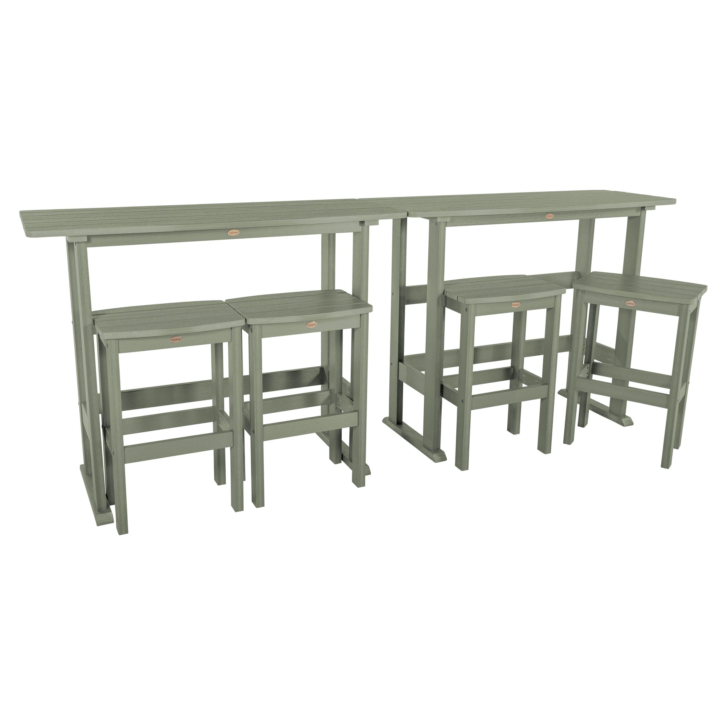Lehigh 6-Piece Bar Height Balcony Patio Set - Outdoor Dining & Relaxing Furniture for Small Spaces
