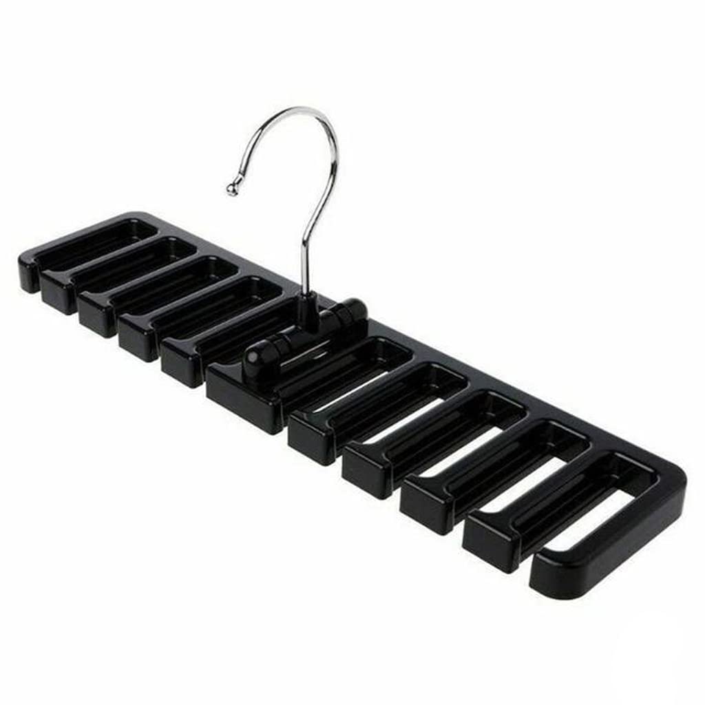 Rotating Belt Hanger Organizer - Multifunctional Wardrobe Storage Rack for Ties, Scarves & Accessories | Space-Saving Closet Organizer for Home & Office (Black) - Perfect for Small Spaces & Travel