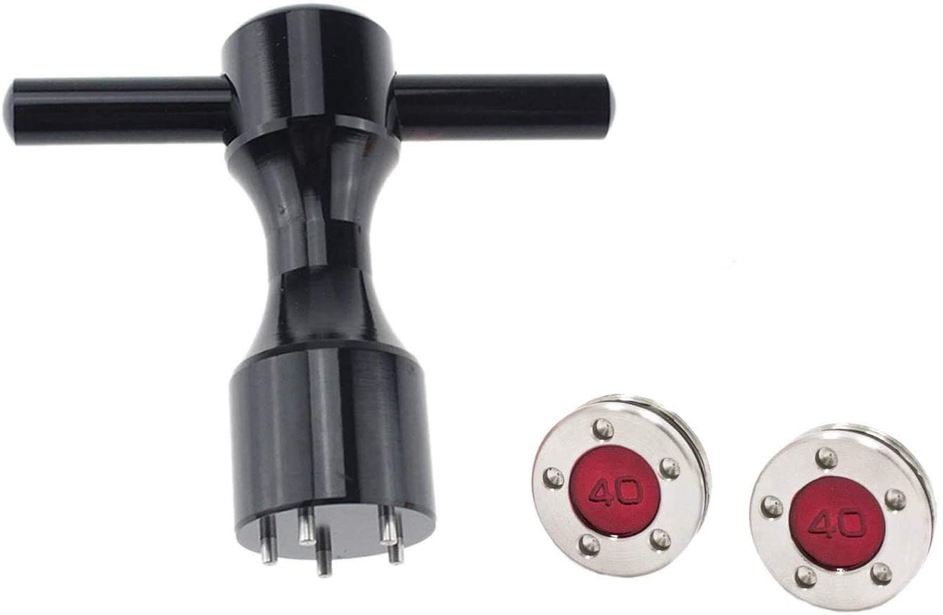 HISTAR 2-Piece Golf Club Weight Kit - Custom Red Weights + Black Wrench Tool for Titleist Scotty Cameron Putters | Perfect for Swing Adjustment & Putter Customization | Golf Training & Tournament Play Accessories
