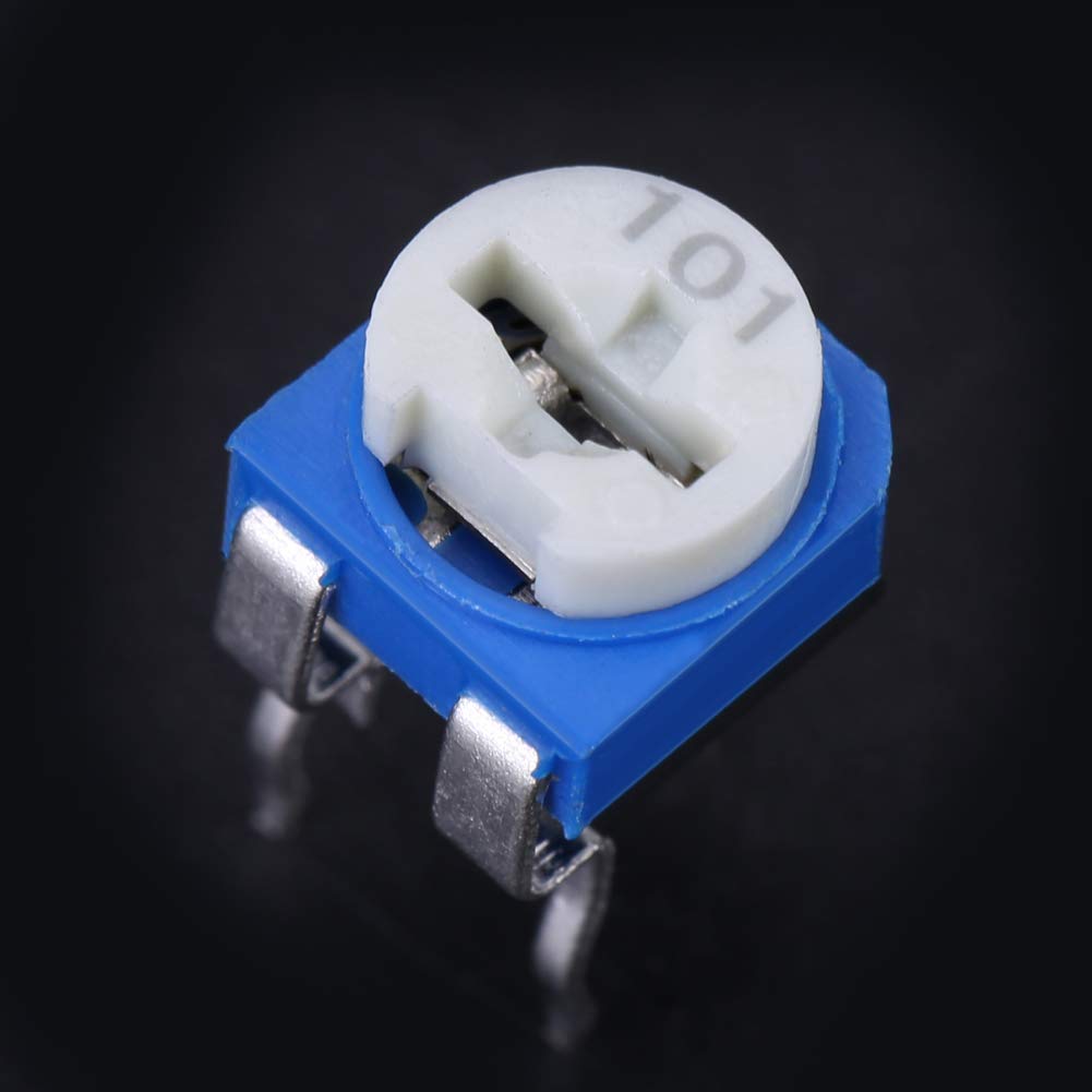 15 Values Variable Resistor Trimmer Potentiometer - Small ESR Durable Resistor Kit for Electronics, DIY Projects & Automotive Circuits - Perfect for Audio Equipment, Robotics and PCB Prototyping