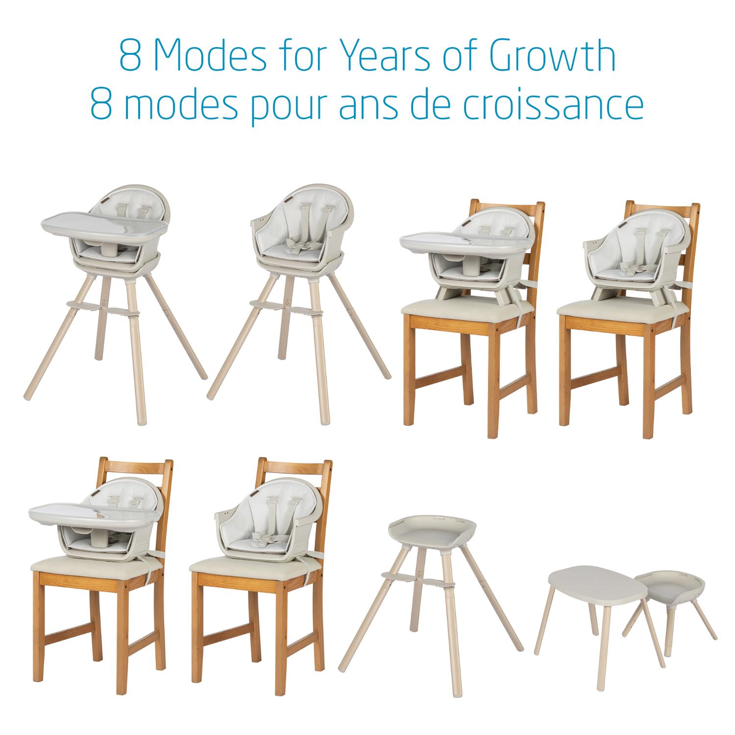 Maxi Cosi MOA High Chair for Babies & Toddlers - Adjustable, Portable & Easy Clean Baby Feeding Chair for Home, Restaurant & Travel Use