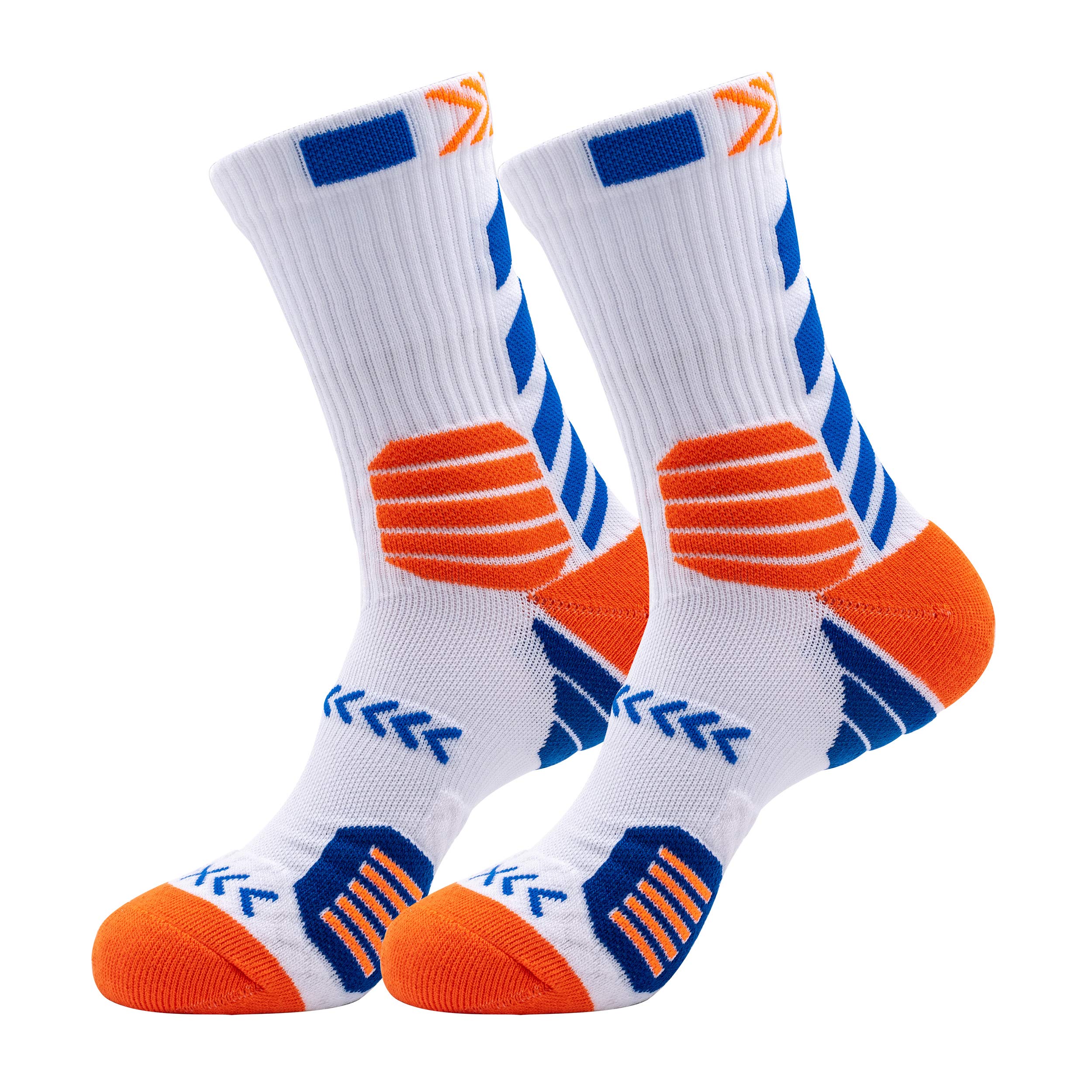 AOIREMON Elite Basketball Cushion Socks - Mid Calf Woven Athletic Socks for Men & Women - Soft Breathable Crew Socks for Football, Soccer, Running, Hiking & Sports - Perfect for Gym, Workout & Outdoor Activities