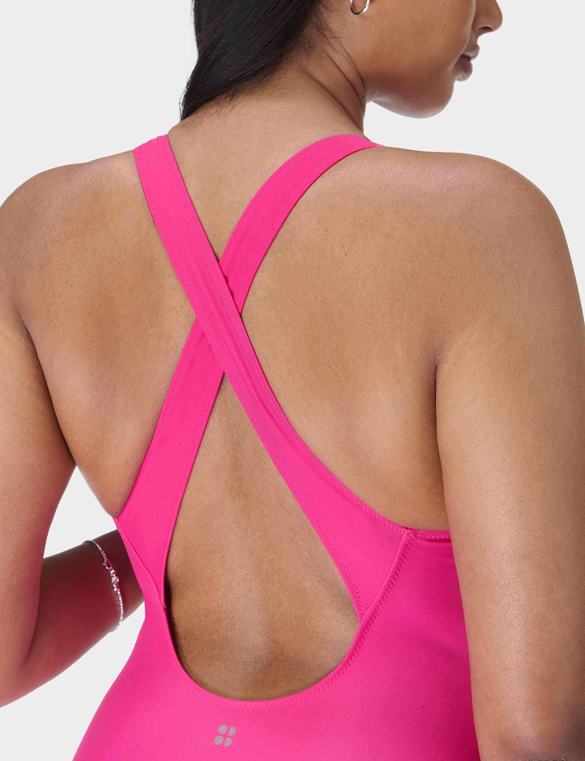 HydroPower Performance Swimsuit for Women - High-Performance Competitive Swimwear in Fuchsia Pink - Perfect for Lap Swimming, Water Aerobics & Beach Activities