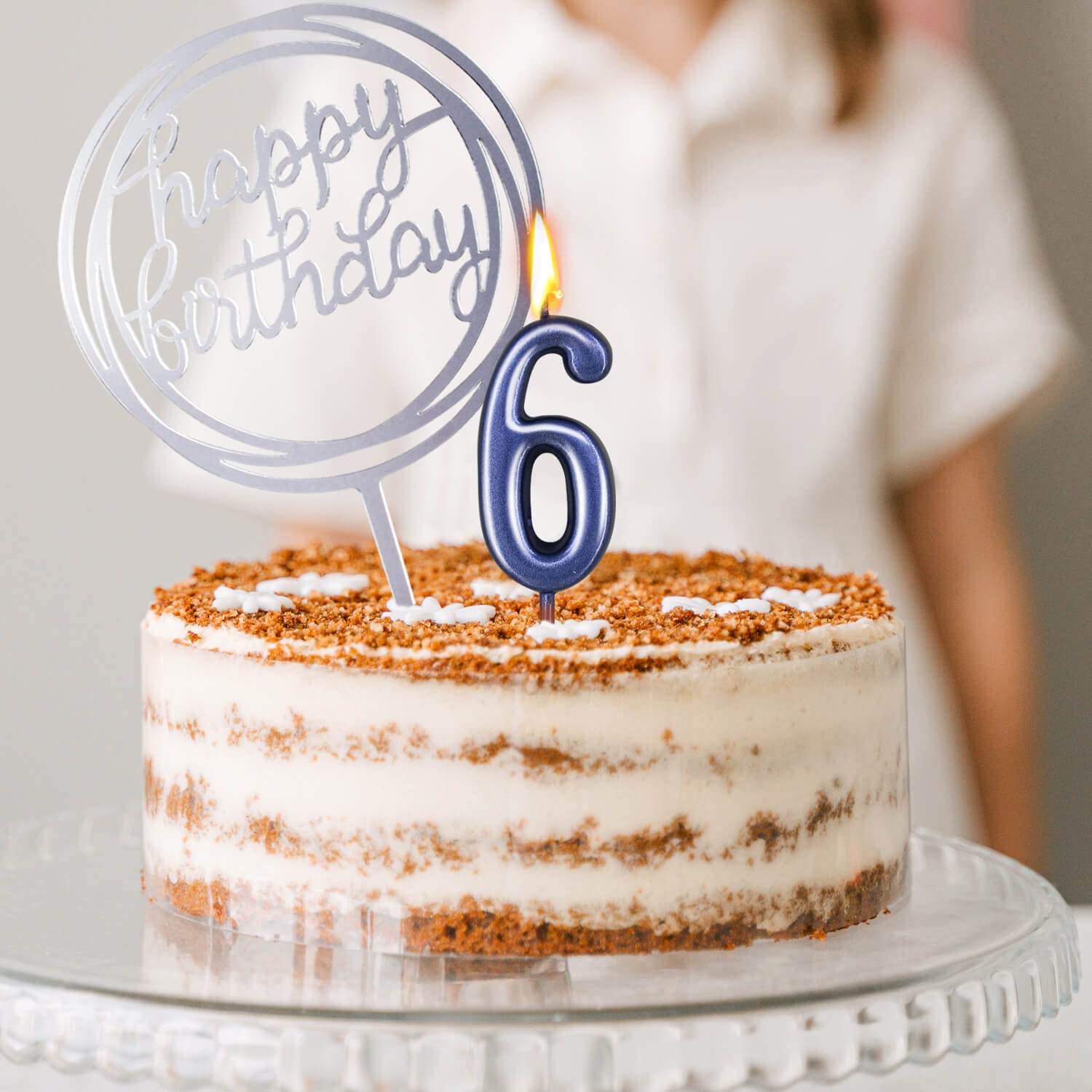 10-Piece Glitter Number Birthday Candles (0-9) - Sparkling Cake Toppers for Birthdays, Weddings & Parties - Blue Decorative Candles for Cakes, Cupcakes & Desserts | Perfect for Birthday Celebrations, Anniversary Cakes & Special Occasions