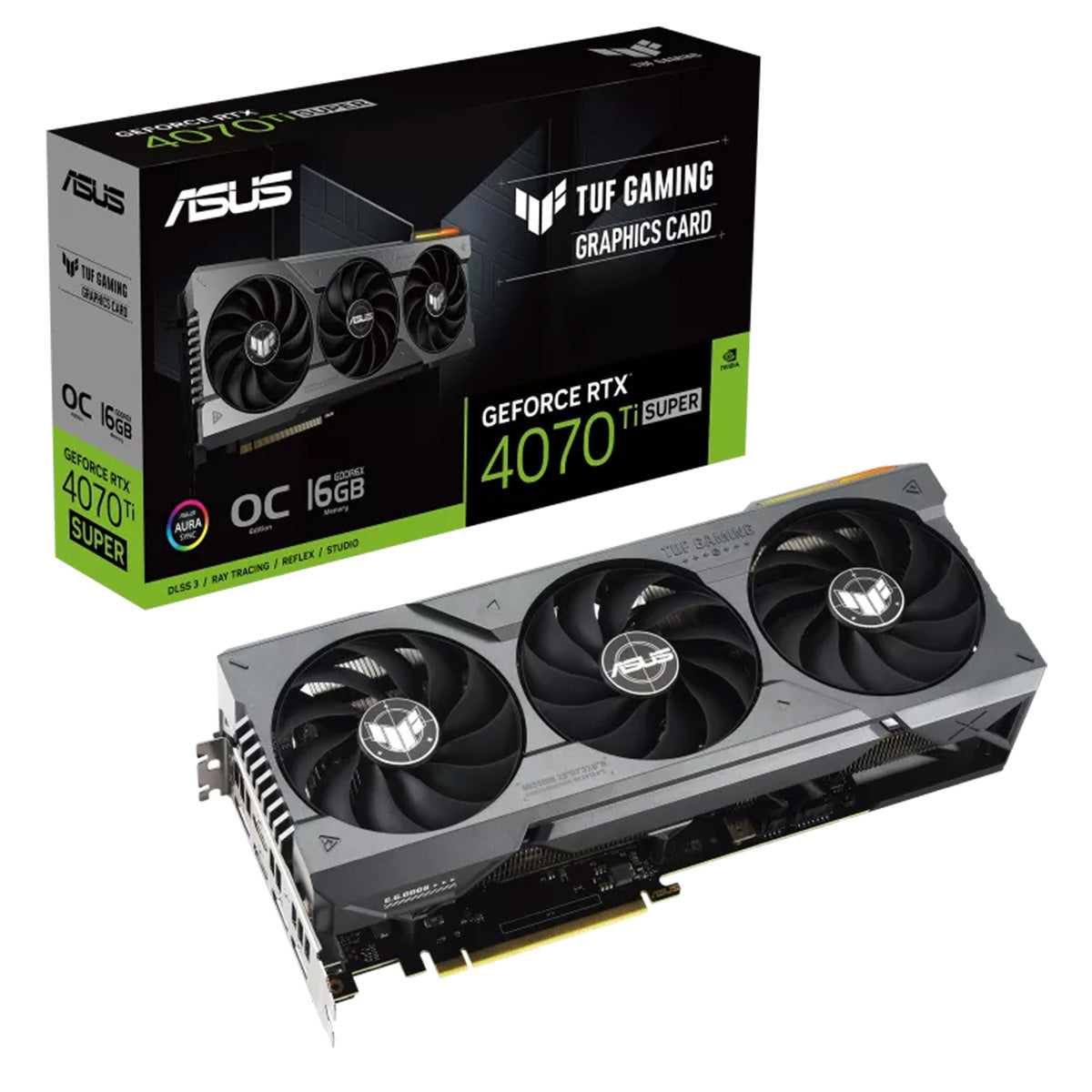 ASUS GeForce RTX 4070 Ti SUPER TUF Gaming OC 16GB GDDR6X Graphics Card - High Performance Gaming GPU for 4K Gaming, VR, Streaming & Content Creation