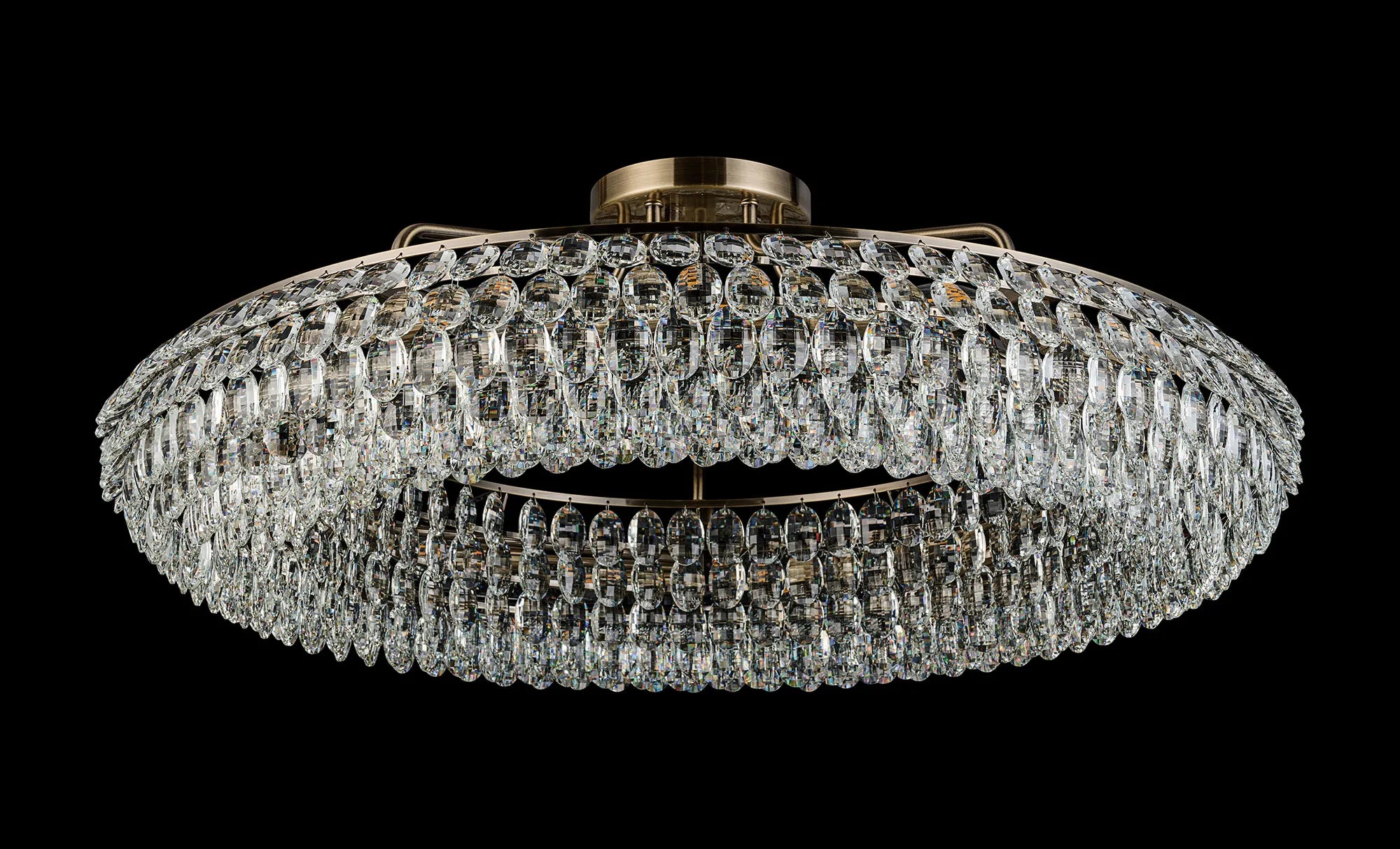 Consten Semi Flush Ring Ceiling Light Fixture with E14 Socket - Perfect for Bedroom, Hallway & Small Space Lighting