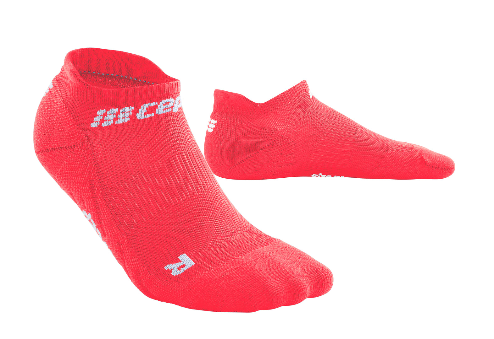 CEP Women's No Show Running Socks V4 - Breathable Athletic Socks for Jogging, Gym & Workouts (Pink WP264R) | Perfect for Marathon Training & Everyday Fitness