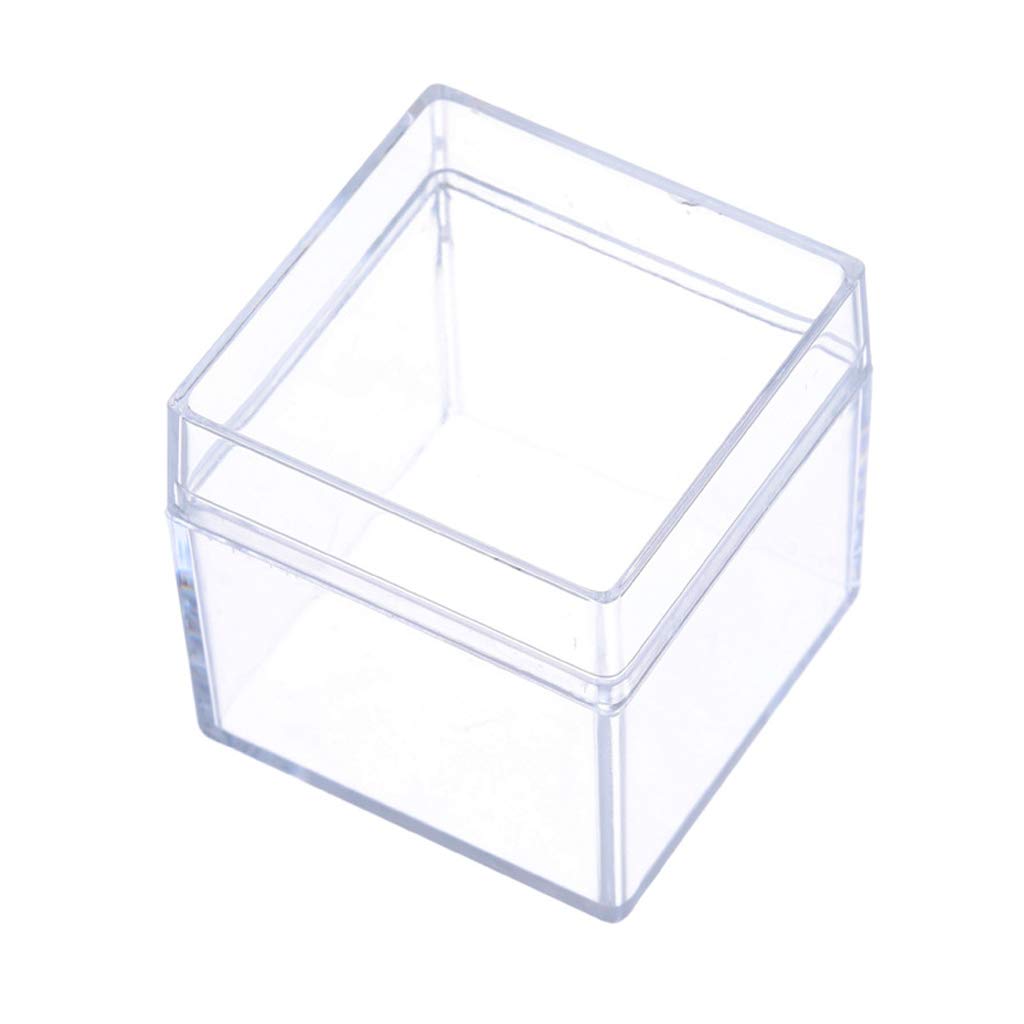 Clear Acrylic 5-Sided Jewelry Display Case - Square Cube Storage Box for Rings, Earrings & Necklaces | Perfect for Retail Stores, Boutiques & Home Organization
