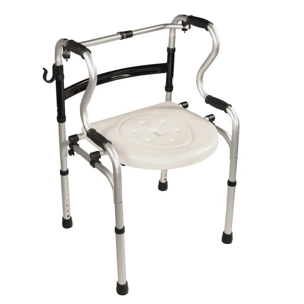 PCP™ 5-in-1 Mobility and Bathroom Aid - Adjustable Shower Chair, Commode, and Safety Rail for Elderly & Disabled - Ideal for Home Care, Assisted Living, and Post-Surgery Recovery