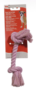 Dog Rope Toy for Small Dogs - 22cm Pink Chew Toy for Puppies & Training - Durable Cotton Rope for Fetch, Tug of War & Teeth Cleaning