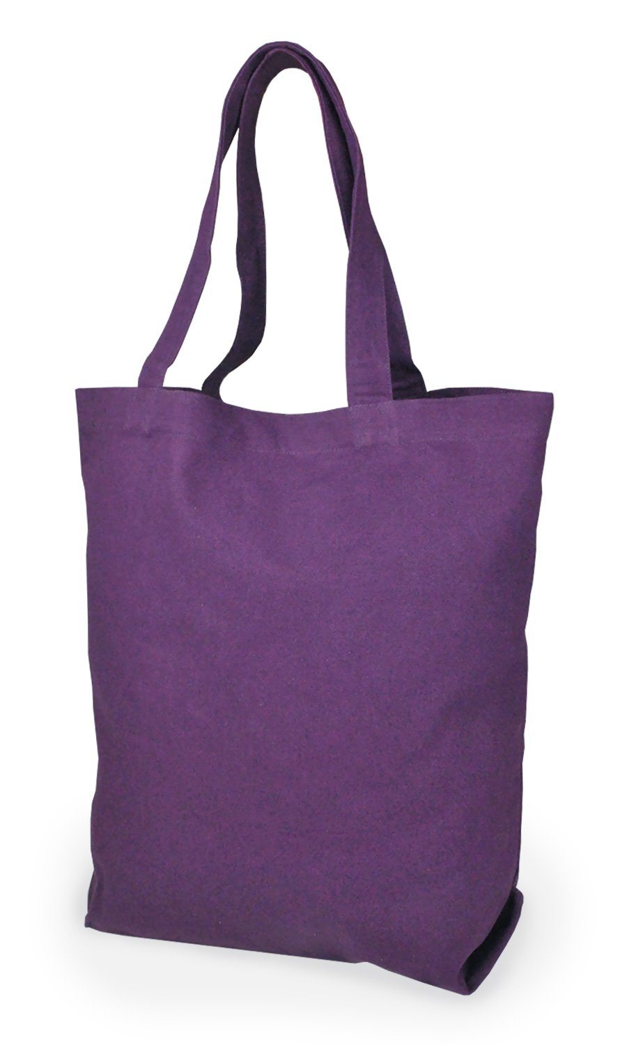 DII CAMZ33546 Heavy Duty Reusable Cotton Shopping Tote Bags - Set of 3 (Natural & Eggplant Damask) - Machine Washable Eco-Friendly Grocery Bags for Shopping, Farmers Market & Beach Trips