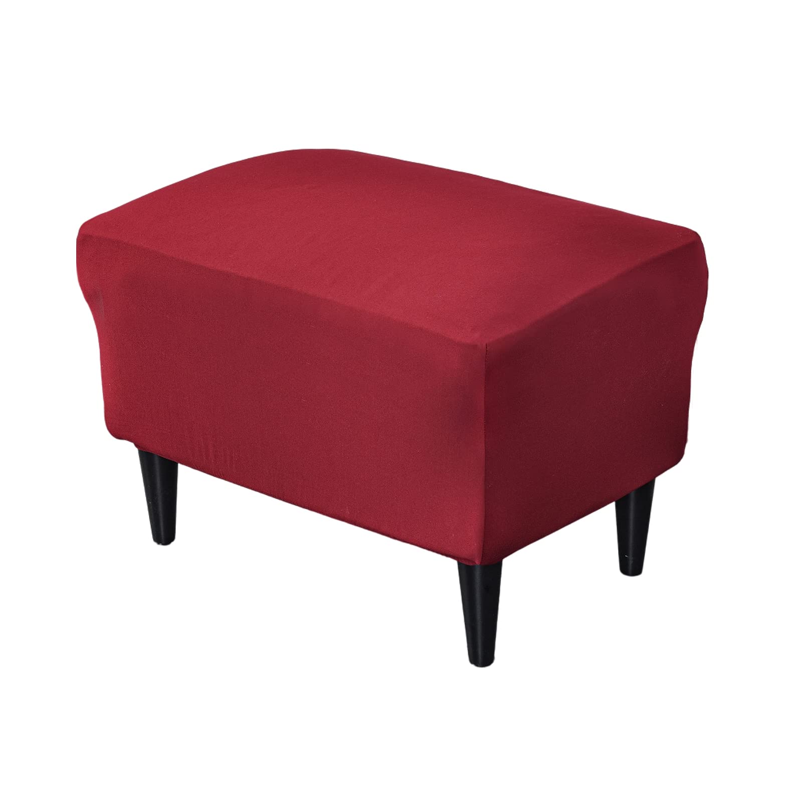 CRFATOP X-Large Ottoman Chair Cover - Stretchable Rectangle Storage Stool Slipcover with Elastic Bottom, Solid Footstool & Footrest Protector - Perfect for Living Room, Bedroom, and Home Decor