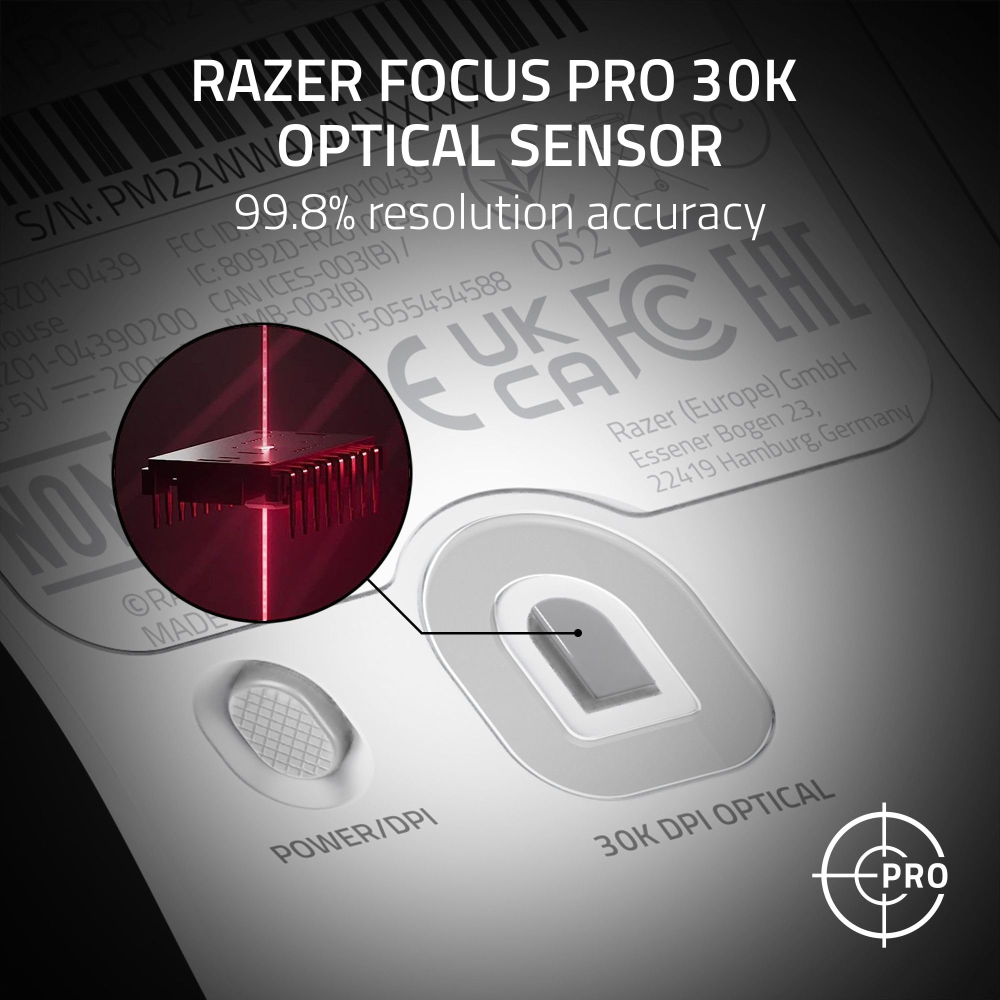 Razer Viper V2 Pro Wireless Gaming Mouse - 59g Ultra-Lightweight, 30K DPI Optical Sensor, HyperSpeed Wireless, Gen-3 Optical Switches, 5 DPI Settings - White | Perfect for Esports, FPS, MOBA & PC Gaming