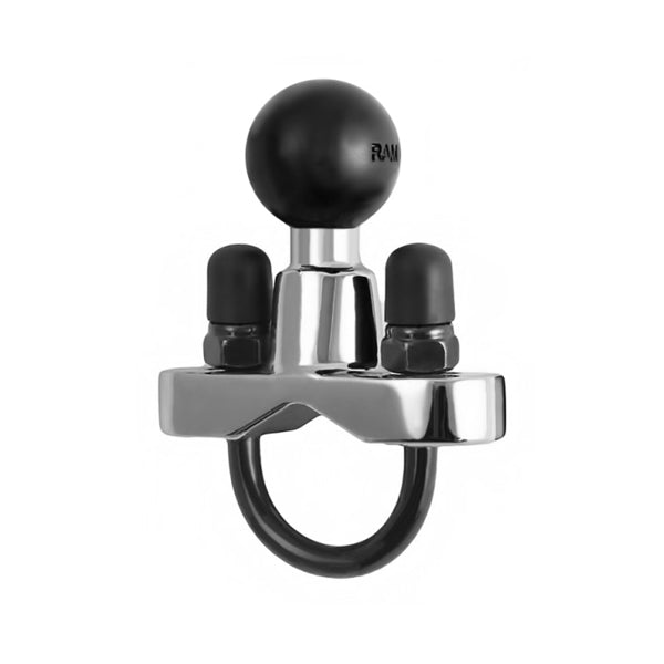 RAM B-231CHU Chrome Rail Base with Stainless Steel U-Bolt & 1 Ball - Universal Mounting System for Marine, ATV, Motorcycle & Truck Accessories