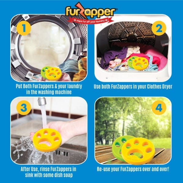 FurZapper Pet Hair Remover for Laundry - Effectively Remove Pet Hair from Clothes, Blankets & Fabrics | Perfect for Dog & Cat Owners | Use in Washing Machine or Dryer