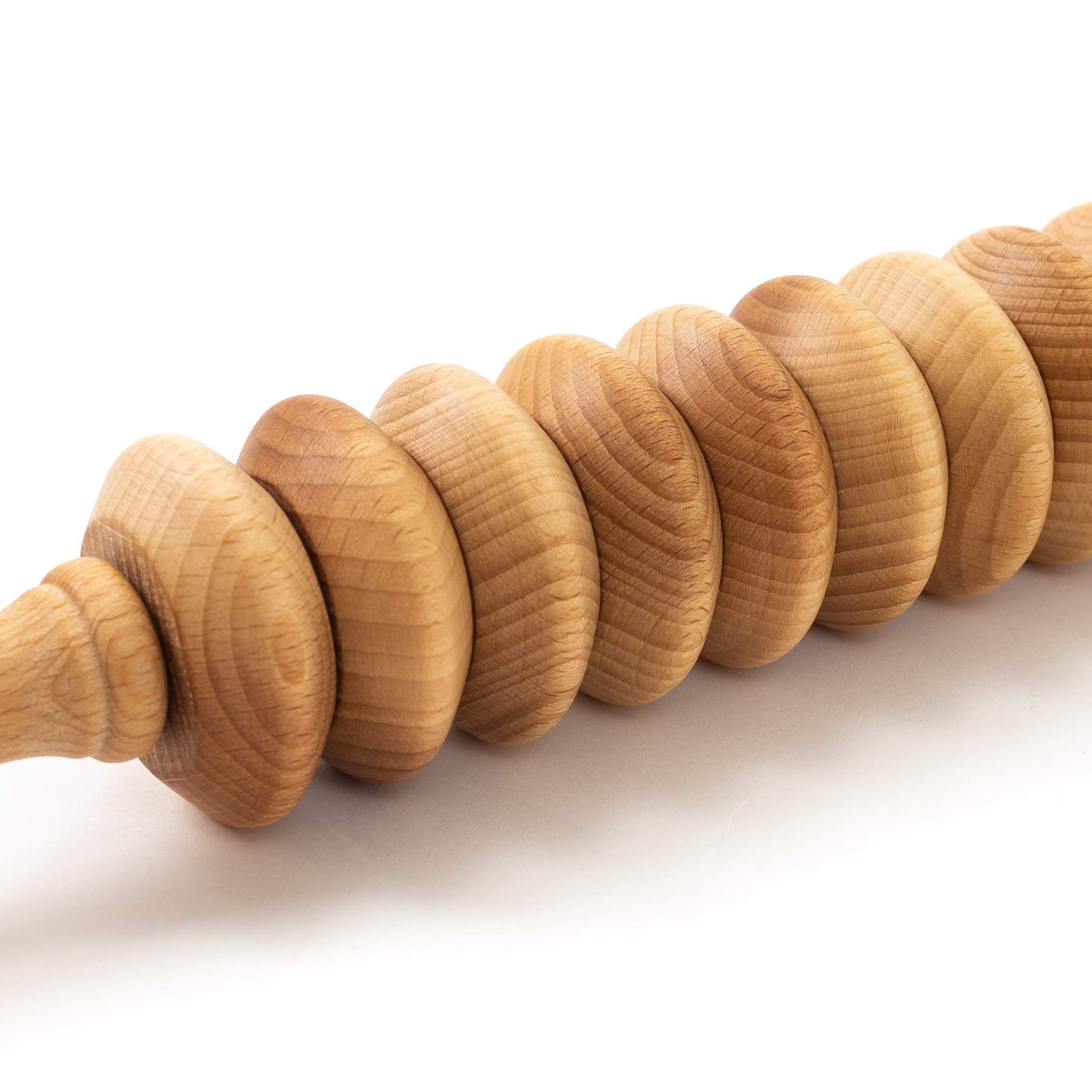 Ribnican Maderotherapy Anti-Cellulite Massage Set - Wooden Roller for Lymphatic Drainage & Body Sculpting - 6 Piece Kit for Home Spa, Post-Workout Recovery, and Relaxation Therapy