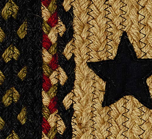 IHF Rugs Tartan Star Rectangle Braided Rug - 22