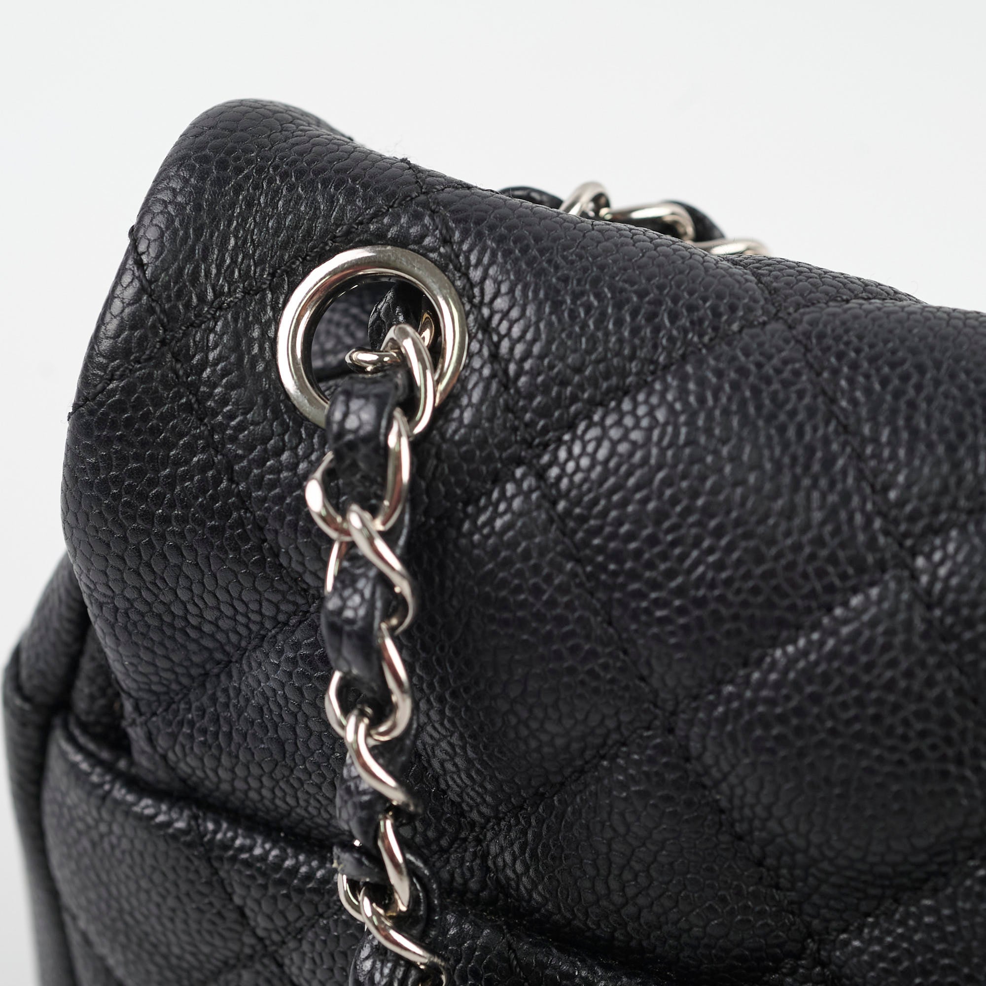 Chanel Classic Flap Bag Black Caviar Leather - Luxury Designer Handbag for Women, Perfect for Parties, Work & Everyday Use