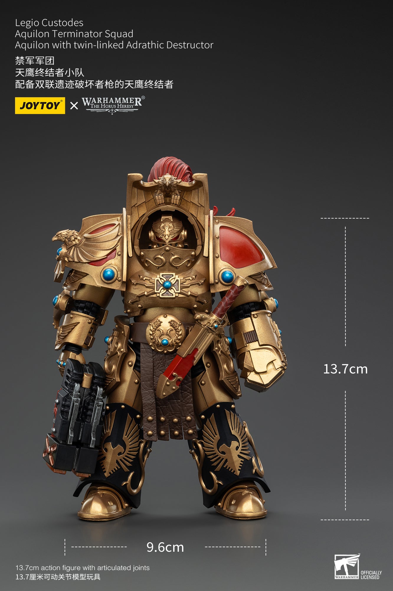 1/18 Scale JOYTOY Warhammer The Horus Heresy Action Figures - Legio Custodes Aquilon Terminator Squad & Custodian Venatari Squad | Collectible Miniatures for Tabletop Gaming and Display