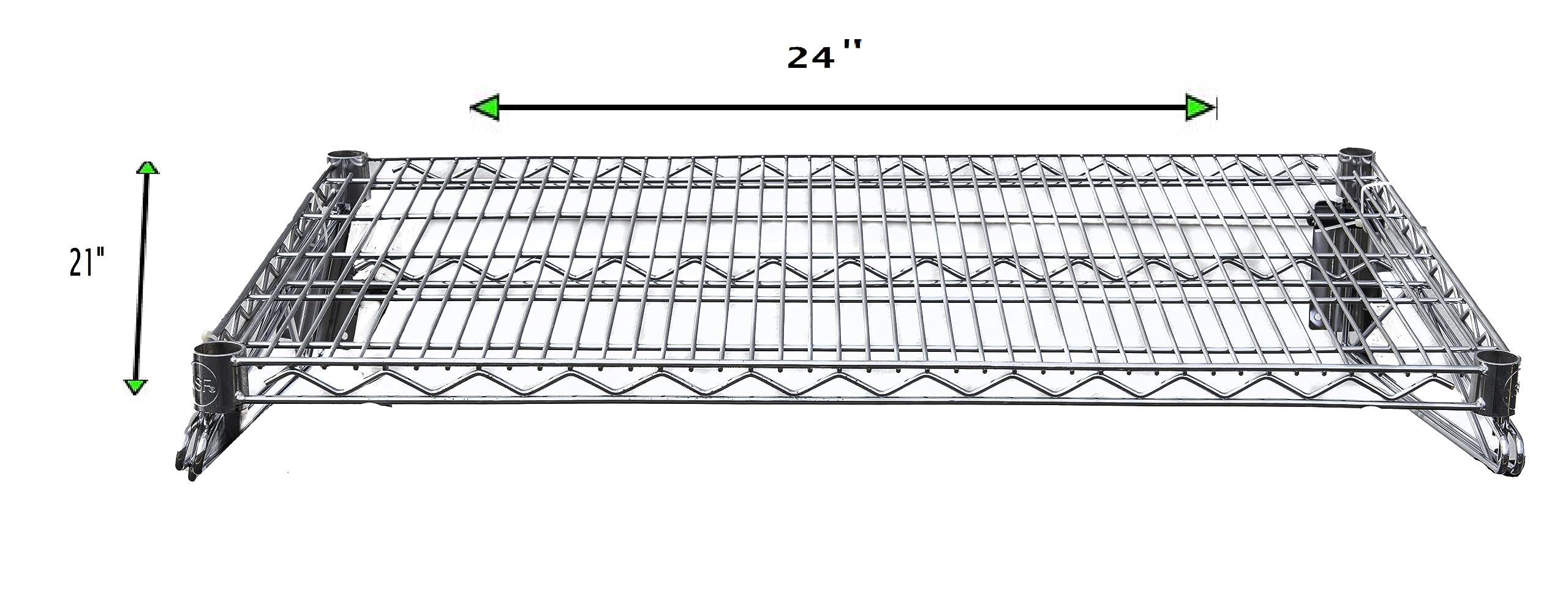 Heavy Duty Chrome Wire Storage Wall Shelf - 21